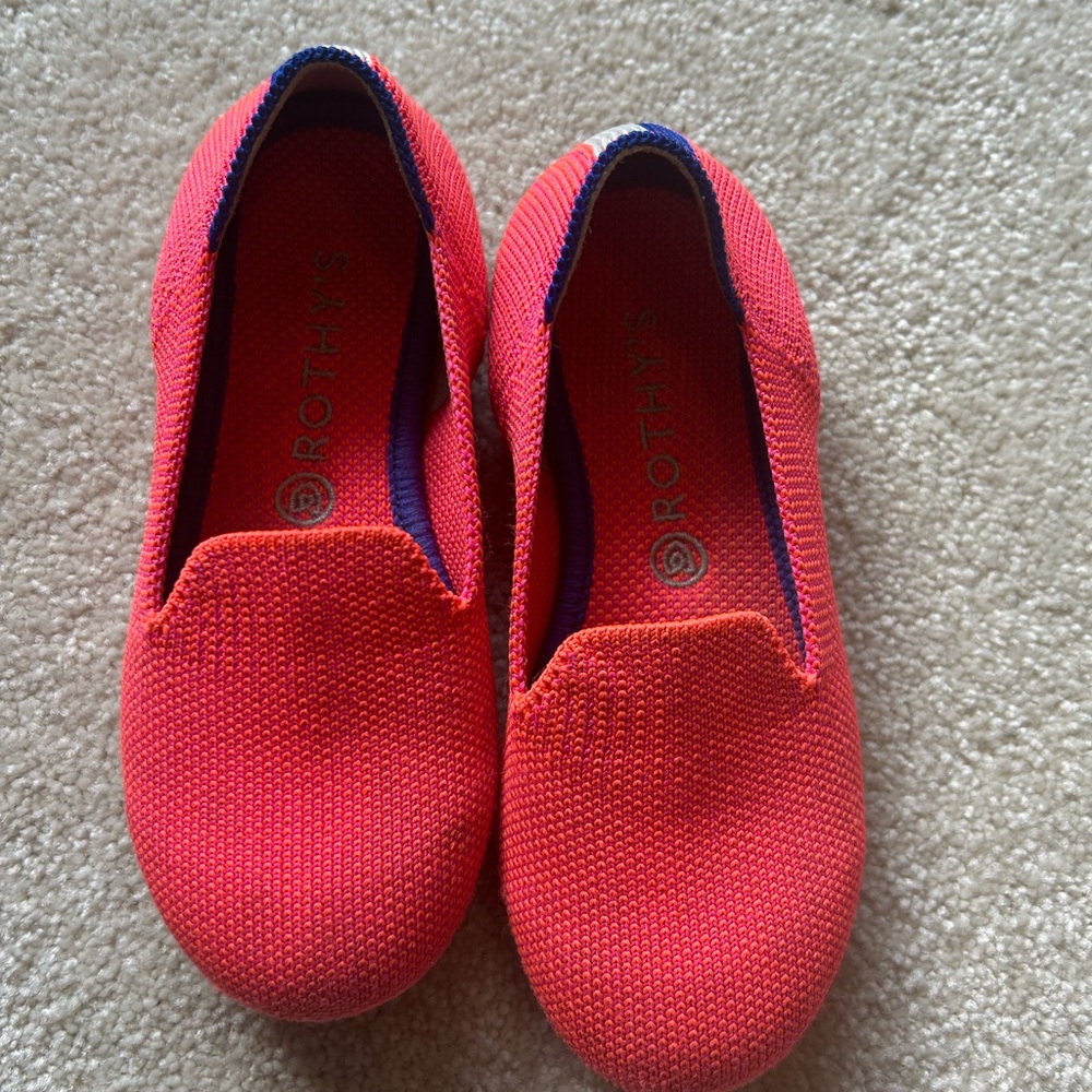 Rothy's Red Sneakers Casual Knit Design